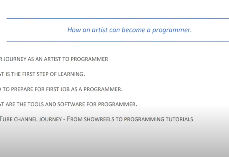 Tech Talk #01: How an Artist Can Transition into Programming in the VFX Industry