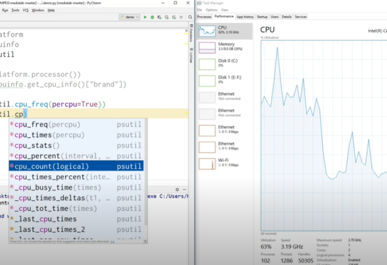 Python Tutorial – How to Get and Use CPU Information | Python CPU Monitoring